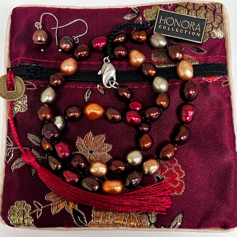 Honora Pearl Autumn Collection Necklace & Earring Set